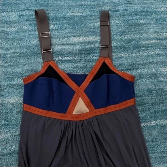 VPL ♡ Convexity Breaker Maxi Dress ♡ grey / blue / rust - Picture 3 of 15